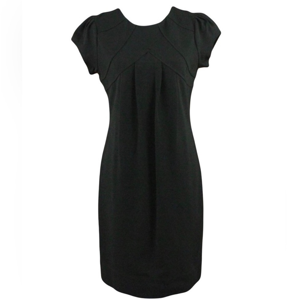 Anthropologie Black Button Back Shift Dress